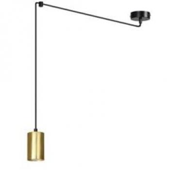 Lámpara de Suspensión Traker EPIKASA, Acero con recubrimiento de polvo, Negro y Oro, 300x300x8 cm