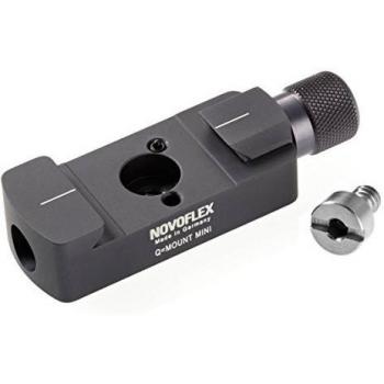 Novoflex Q=Mount Mini Zapata de montaje rápido - Trípode Q Mount Mini Quick Release, sistema de liberación rápida, diseño compacto y ligero, compatible con cámaras y accesorios fotográficos