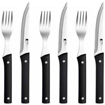 Bergner Q0949 Set de 12 de Cuchillos y Tenedores de Acero Inoxidable