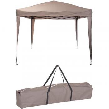 Carpa plegable para fiestas 3x3x2,5m color taupe