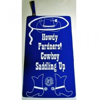 Tapis de Langer antidérapant, chaud au toucher, lavable en machine Bleu Cowboy