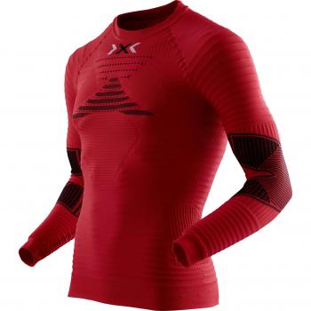 X-Bionic Hombre Running Man Effektor Power OW Camiseta Lg _ SL unidad Camisa, hombre, RUNNING MAN EFFEKTOR POWER OW SHIRT LG_ SL., Flash Red/Black