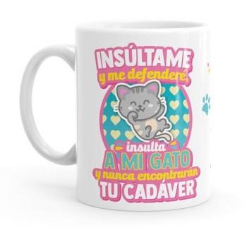 Taza Original Resistente al Microondas y Lavavajillas - Insulta a Mi Gato
