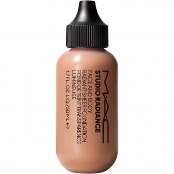 MAC Cosmetics Studio Radiance Face and Body Radiant Sheer Foundation, lightweight foundation for face and body, shade W3, 50 ml