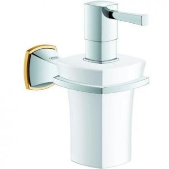 Grohe Grandera - dosificador jabón con soporte, color dorado Ref. 40627IG0