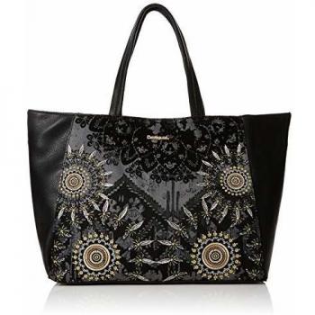 Desigual - Bols_red Queen Cuenca, Shoppers y bolsos de hombro Mujer, Amarillo