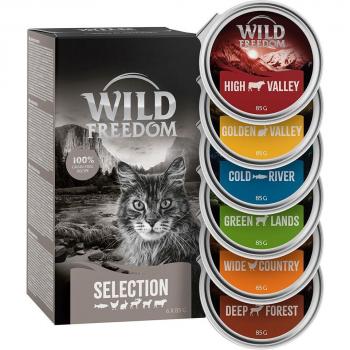 Wild Freedom Adult Wet Cat Food Pouches 24 x 85 g Mixed Pack - 6 Varieties