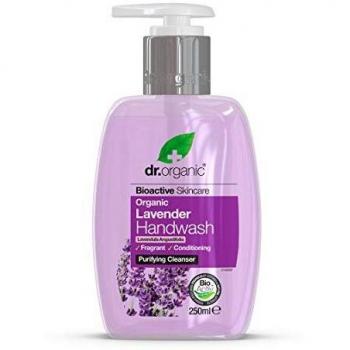 Jabón de Manos Orgánico de Lavanda Dr. Organic - 250ml, Natural, Vegano, Cruelty-Free, Sin Parabenos y SLS