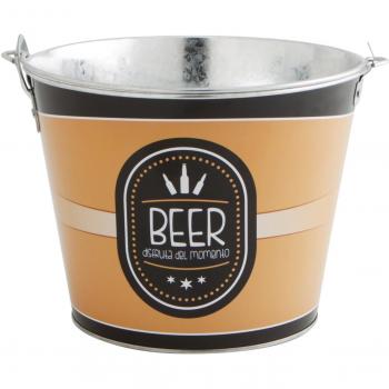 Quid Cubo Cerveza BOTELLIN 6L MI Bar QD, Acero, Azul y Negro