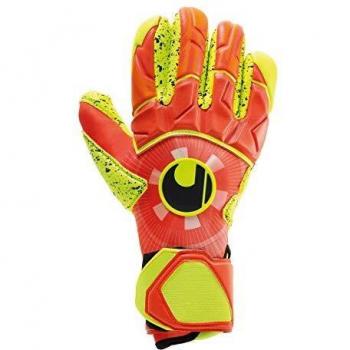 uhlsport Impulse Supergr. Finger Surr. Guantes De Portero, Hombre, Dynamic Orange/Amarillo f, 7