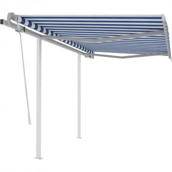 Toldo retráctil manual Day and Night con LED azul y blanco 3x2.5 m