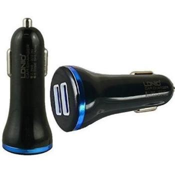 Ldnio® Negro / Azul 3.1A Rápido Dual USB Cargador de Coche Plazas para Xoro PAD 10W6 Windows Convertible Tablet PC 10.6 Inch