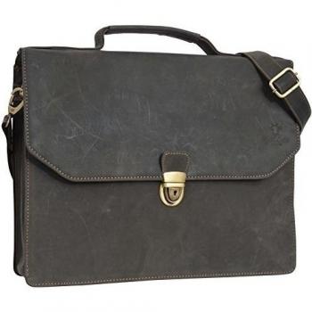 Gusti Leder studio Travis Maletín Ejecutivo Cuero Auténtico Impermeable Bolso De Piel Business Documentos A4 Portátil 15,6'' Estilo Vintage Retro Unisex Trabajo Oficina Universidad Portafolios 2B7-22-6