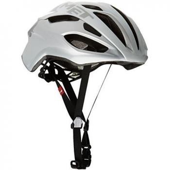 MET - Rivale, Color Blanco,Plateado, Talla 59-62 cm