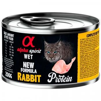 Alpha Spirit Alimento Húmedo de Conejo (200g) para Gatos