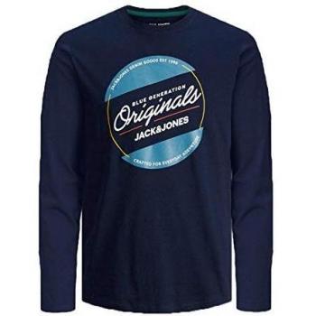 Jack & Jones JORTONNI tee LS Crew Neck JR Shirt, Navy Blazer, 140 para Hombre