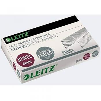 Grapas Leitz Juwel 4 mm, acero galvanizado, capacidad de engrampado: 12 hojas, 2000 piezas