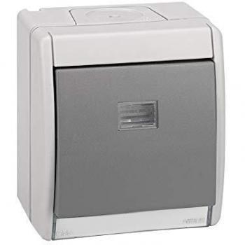 Simon 4490150-035 - Pulsador Gris 10Ax 250V Ip55