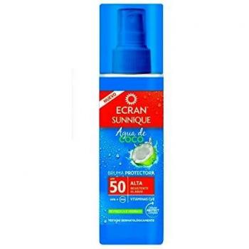 Ecran Sunnique - Bruma Protectora, con Agua de Coco, Spf50, Blanco 200 Mililitros