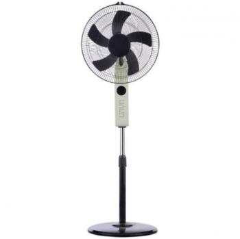 Ventilador de Pie Circus Beis/Negro 45W Oscilante con Mando - Potente Motor - Distribución Uniforme del Aire - 3 Velocidades