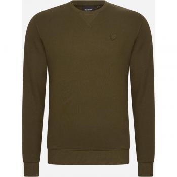 Lyle & Scott Tonal Eagle Olive Crewneck Sweatshirt