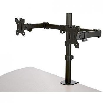 StarTech.com Desk Mount Dual Monitor Arm - Desk Clamp / Grommet VESA Monitor Mount for up to 32 inch Displays - Ergonomic Articulating Monitor Arm - Height Adjustable/Tilt/Swivel/Rotating