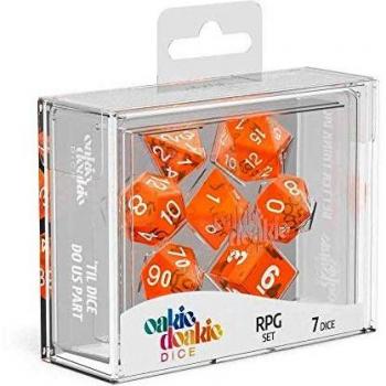 Dados RPG Translucentes Oakie Doakie - Naranja (7)