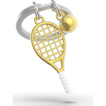 Llavero Metalmorphose con raqueta de tenis y pelota colgante