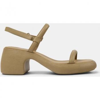 Sandalias de tacón de mujer de piel con cierre de cintas finas - Modelo K201596