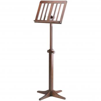 K&M 116/1 Walnut Wooden Music Stand, Adjustable Height 28.14-48.22