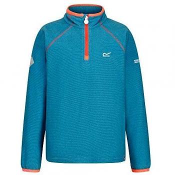 Regatta Micropolar de Rayas Ligero de niño Loco de Media Cremallera Fleece, Unisex niños, Petrol Blue, 14 yr