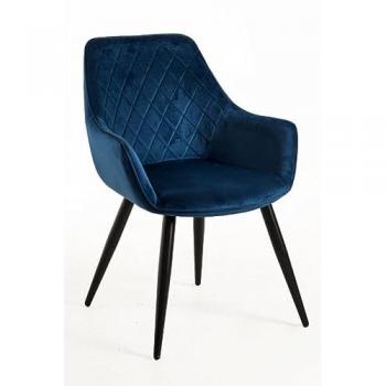 Pack 2 Sillas de Comedor Kres en Terciopelo Azul