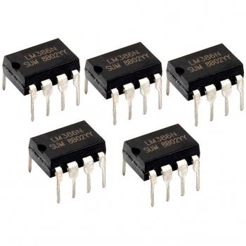 Potencia de Amplificador 5 x LM386N Audio 8 Pines Dip IC