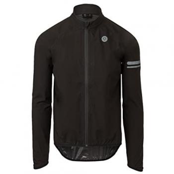 Chaqueta impermeable Agu Rain Essential negra para hombre, manga larga, talla S