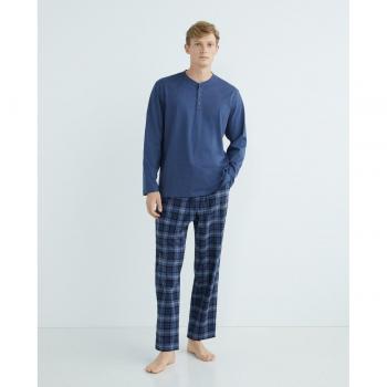 Pantalón largo de pijama de hombre Dustin en tejido cálido