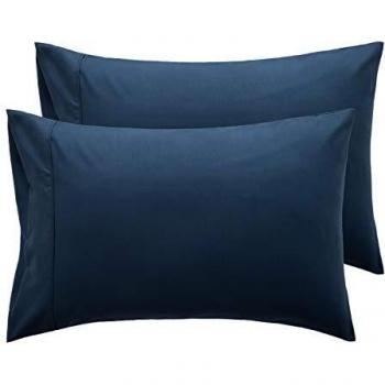 Bedsure Funda Almohada de Microfibra Azul Marino 50x80