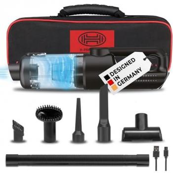 Aspirador de Mano HEYNER 238200 - Sin Cable, 16.000 Pa, 2 Velocidades, Motor sin Escobillas, Filtro HEPA Lavable, Función Soplador, Incluye Bolsa y