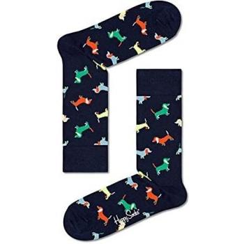 Happy Socks Puppy Love Calcetín Casual, Schwarz, 36-40 Unisex Adulto