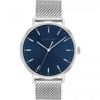 Calvin Klein - Reloj de hombre Modern 25200045 de malla de acero, color plata, resistente al agua, diseño minimalista y elegante