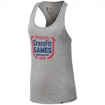 Reebok CF Games Crest Tank Camiseta, Mujer, Gris