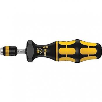 Destornillador dinamométrico ajustable Wera 7445 ESD, rango de ajuste de 2.5 a 11.5 in.lbs, tamaño de entrada 1/4 plg, modelo 05074733001