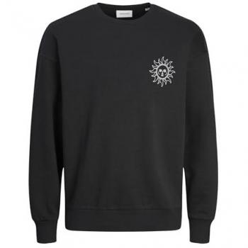 Sudadera Jack & Jones 'Mystic' Negra Relaxed Fit para Hombre - Talla S