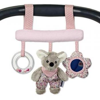 Colgante de Peluche Ratón Mabel - Sterntaler, Rosa, Incluye Sonajero, Para Bebés desde el Nacimiento