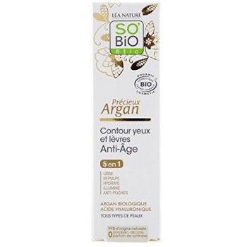 Léa Nature SO BiO étic Precious Argan 5-in-1 Anti-Aging Eye & Lip Contour Cream, 15 ml
