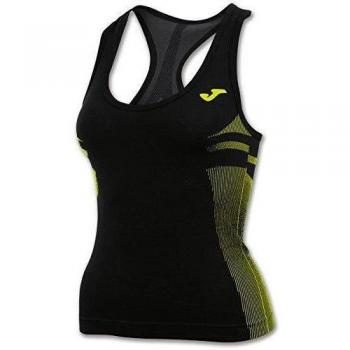 Joma Brama Emotion - Top para mujer, color negro / amarillo, talla M-L
