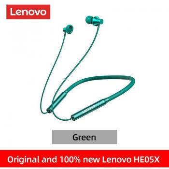 Auriculares deportivos inalámbricos Lenovo HE05X, Bluetooth 5.0, intrauditivos, resistentes al agua con banda para el cuello para teléfono móvil