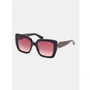 Guess GU7889 01T Square Sunglasses with Bordeaux Gradient Lenses, Black, 140mm