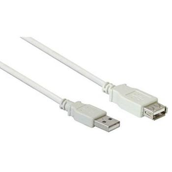 Cable Alargador USB 2.0 A Macho a Hembra 0,6 m Blanco