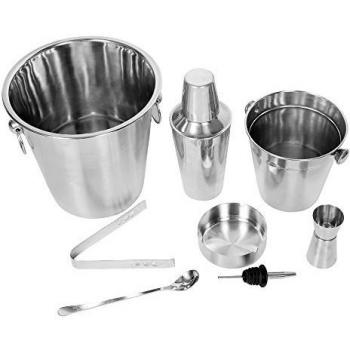 Kosma Set de coctelería de 8 piezas en acero inoxidable