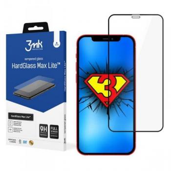Película de Vidrio Templado 3MK HardGlass Max Lite para iPhone 12 Pro Max - Marco Negro